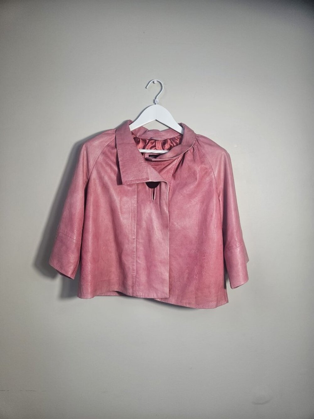 Marc A Dolci Pink Leather Jacket - Large